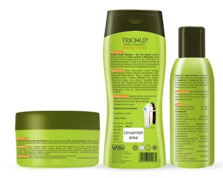 Trichup Hair Fall Control Oil, Shampoo & Cream - Enriched with Amla & Bhringraj - Helps to Prevent Premature Falling of Hair & Strengthens Your Hair Follicles - Image 2