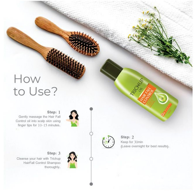 Trichup Hair Fall Control Oil Enriched with Amla and Bhringraj Helps to Prevent Premature Falling of Hair Strengthens Your Hai - Image 3
