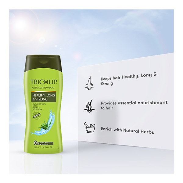 Trichup Healthy Long & Strong Oil, Shampoo & Cream - Enriched Aloe Vera & Neem - Provides Essential Nutrients to Hair Follicles And Keeps Your Hair Healthy, Lustrous & Shiny - Image 4