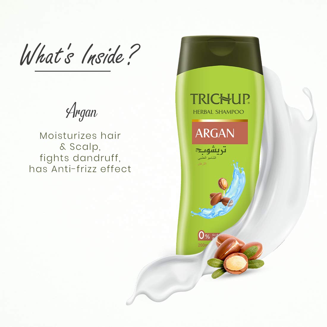 Trichup Argan Oil & Shampoo Kit - Blends with Moroccan Argan Oil - Helps Reduce Frizz From Your Hair & Boosts Shine - Image 3