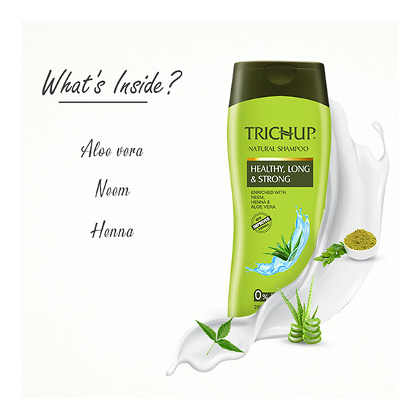Trichup Healthy Long & Strong Oil & Shampoo - Enriched with Natural Herbs - Provides Essential Nutrients to Hair Follicles & Keeps Your Hair healthy & Shiny - Image 3