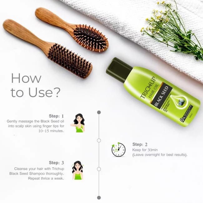 Trichup Black Seed Hair Oil Prevent Premature Greying of Your Hair Effectively Nourishes Protects Hair from Damage - Image 5