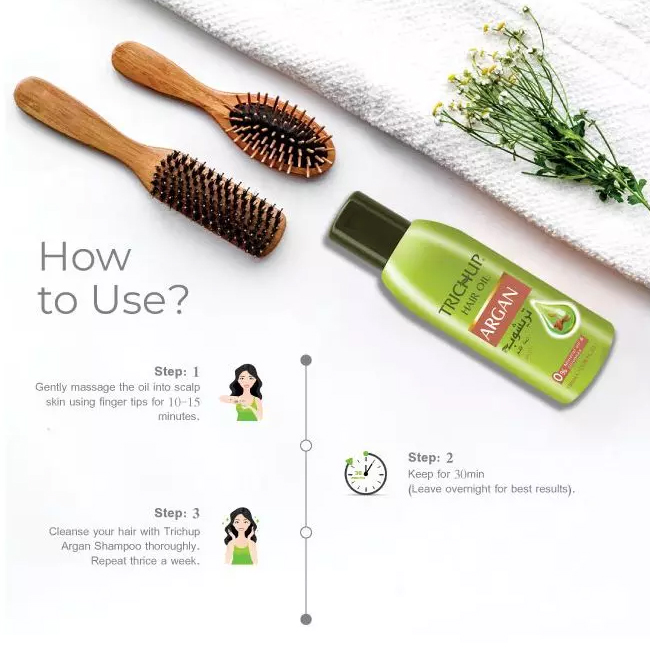 Trichup Argan Hair Oil For Frizziness Enriched with Moroccan Argan Coconut and Til Oil Provides Vital Nutrients - Image 5