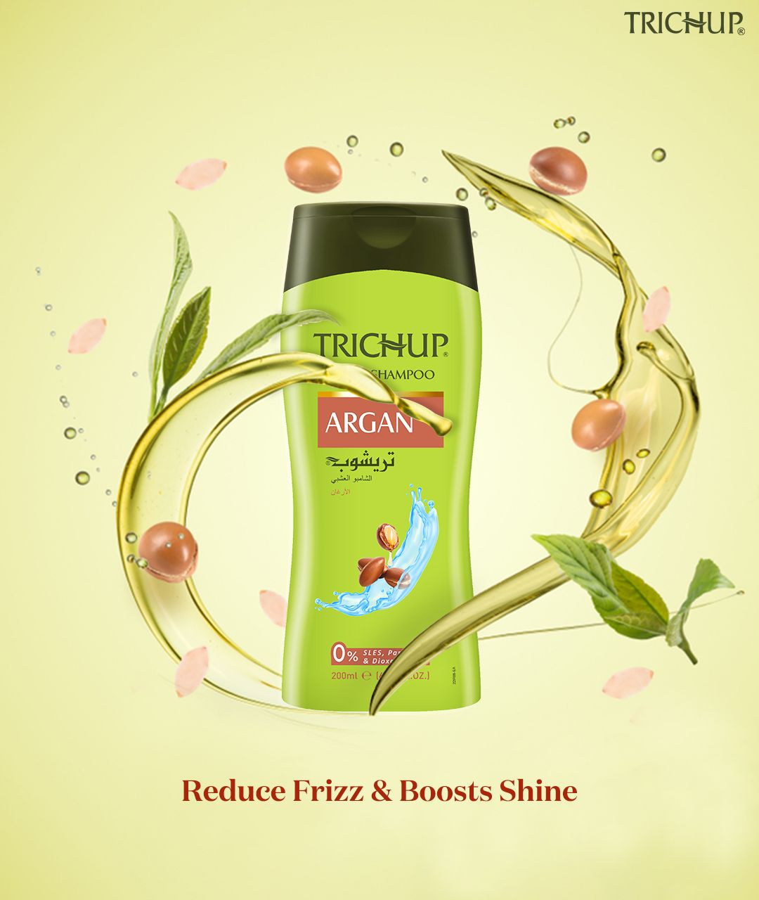 Trichup Argan Oil & Shampoo Kit - Blends with Moroccan Argan Oil - Helps Reduce Frizz From Your Hair & Boosts Shine - Image 4